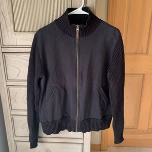 Black Zip-Up Sweater